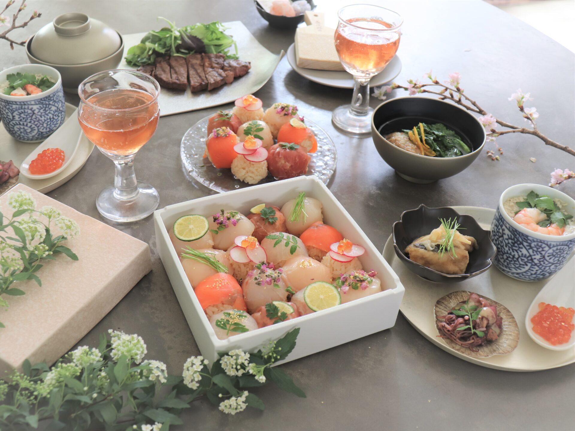 おうち時間を楽しむ てまり寿司でお花見ランチ 大阪 マルキン家具